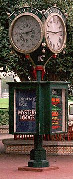 Clock at Knott's Berry Farm